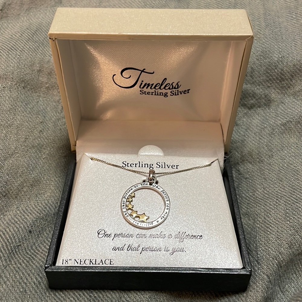 ✨ NWT Timeless sterling silver 18” necklace